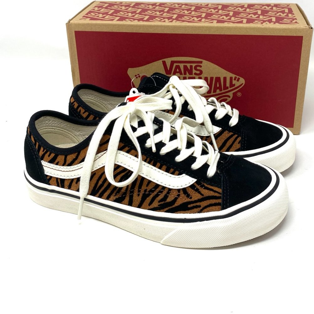 VANS Style 36 Decon SF Sneaker Women Size Animal Stripes Brown Suede VN0A5HYR9ZY - Picture 6 of 11